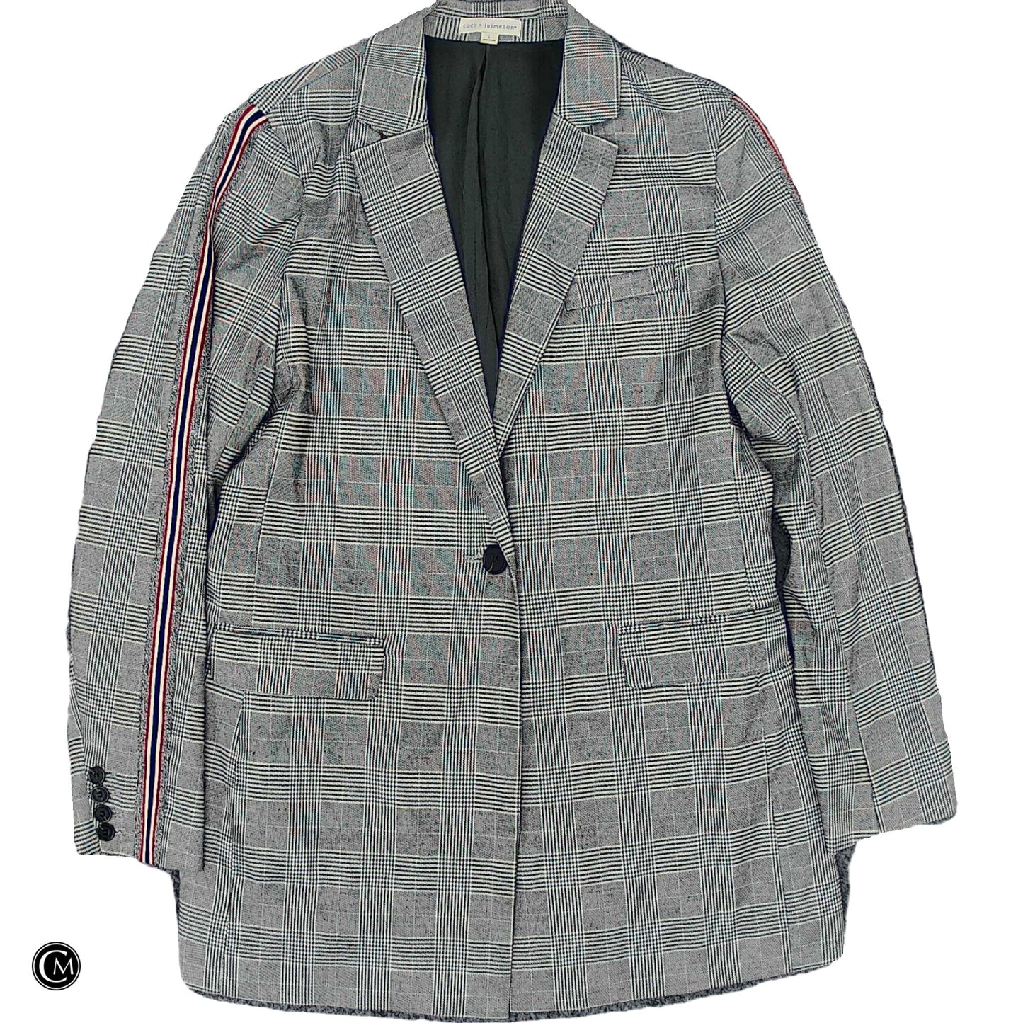 Blazer By Coco + Jaimeson In Plaid Pattern, Size: L