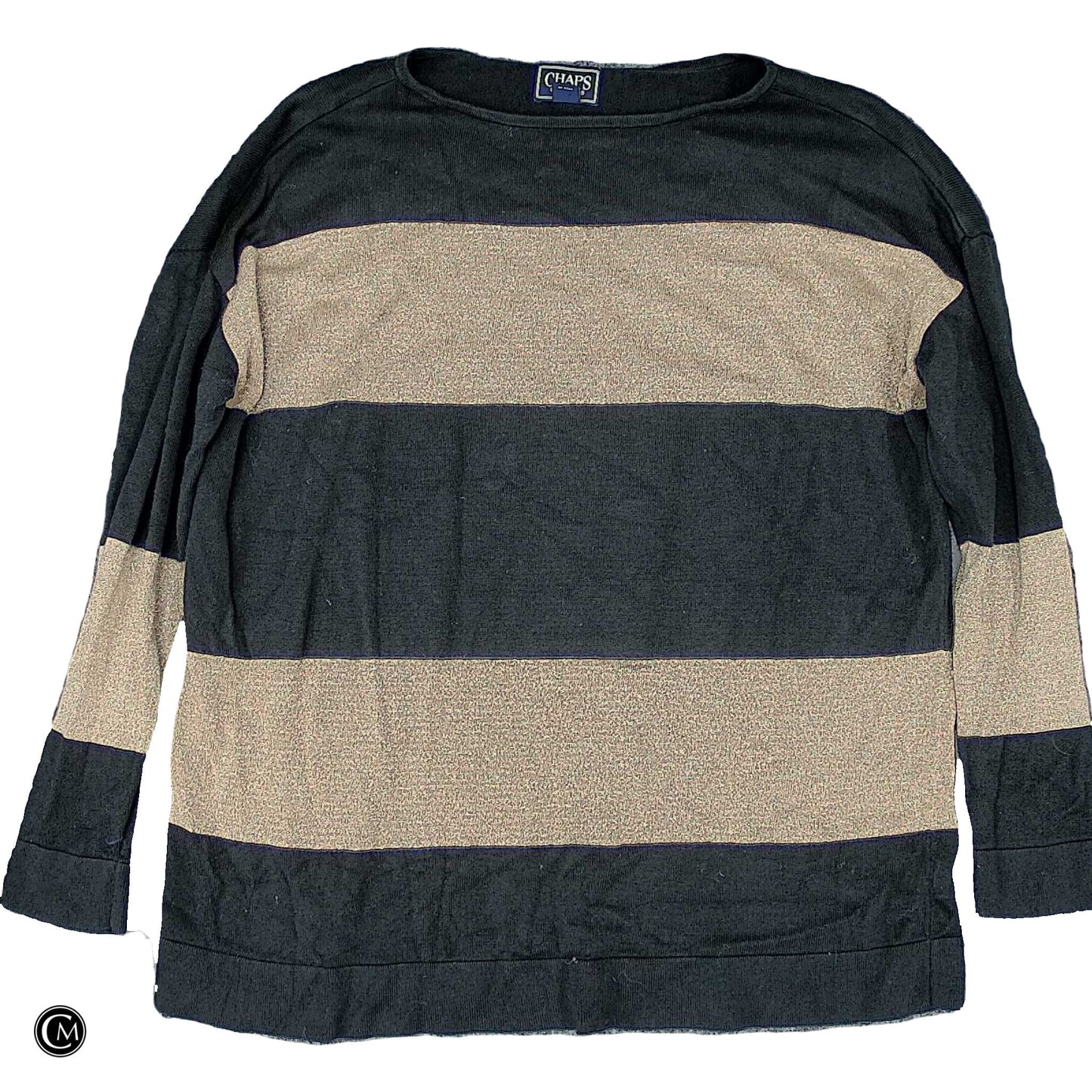 Top Ls By Chaps In Black & Gold, Size: M