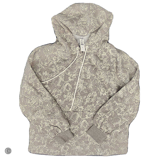 Sweatshirt Hoodie By Talbots In Cream & Tan, Size: S image 1