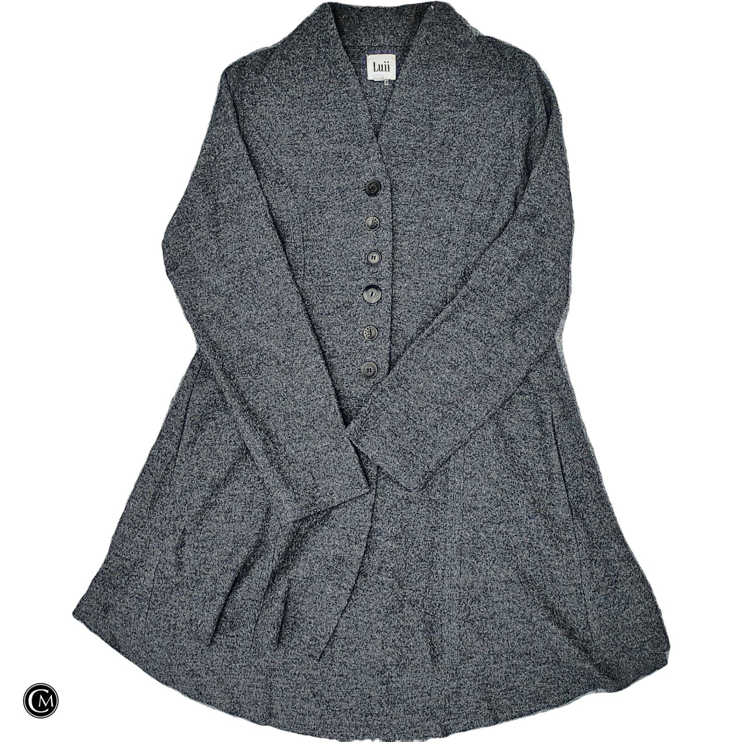 Sweater Cardigan By Luii In Grey, Size: M