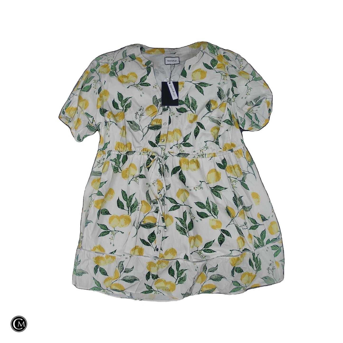 Dress Casual Short By Clothes Mentor In Green & Yellow, Size: 3x