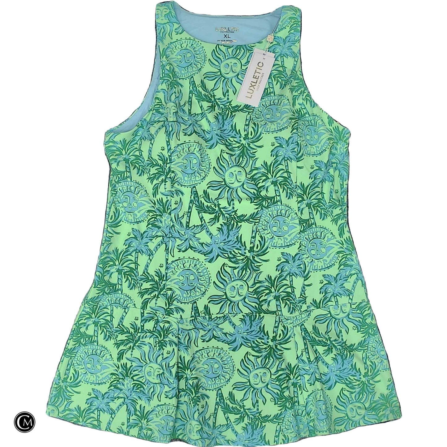 Dress Designer By Lilly Pulitzer In Blue & Green, Size: Xl image 1