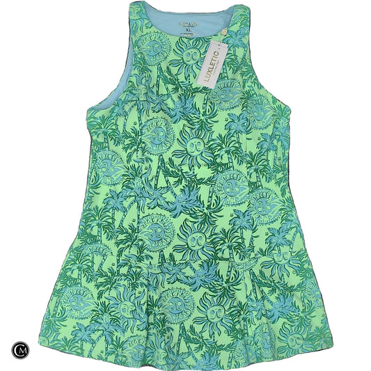Dress Designer By Lilly Pulitzer In Blue & Green, Size: Xl image 1