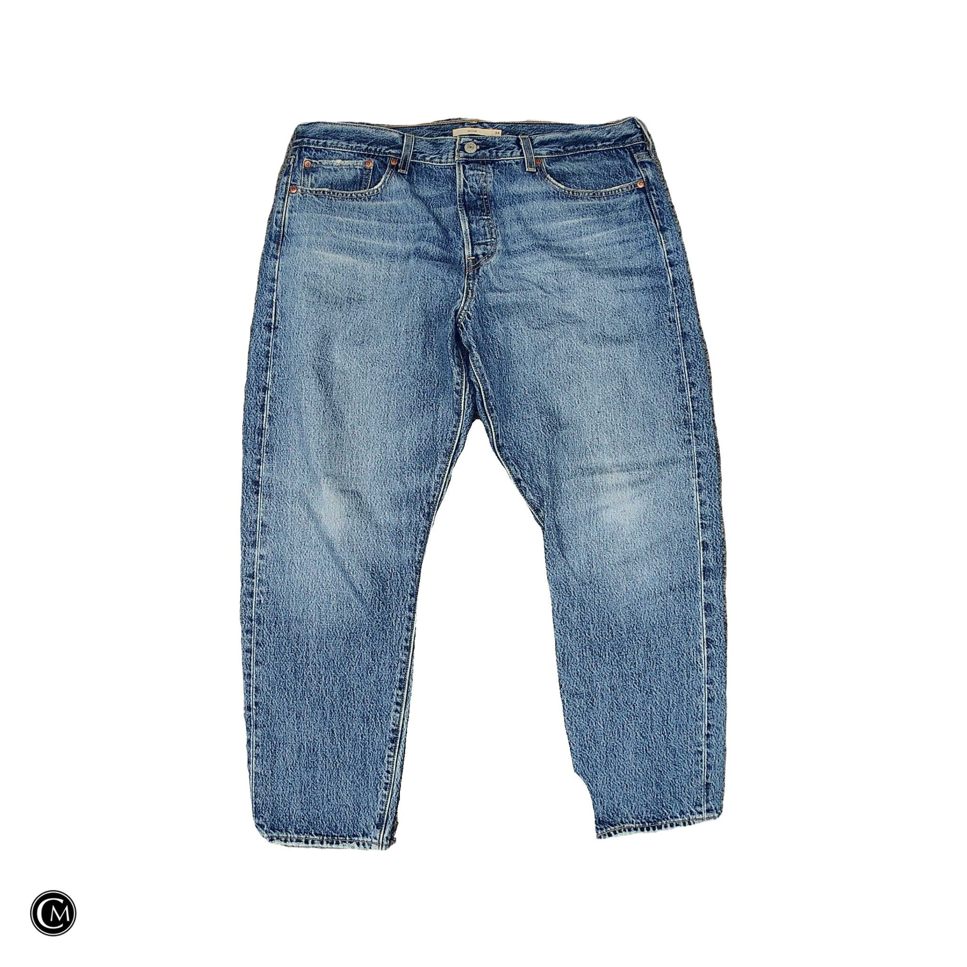 Jeans Straight By Levis In Blue Denim, Size: 18 image 1