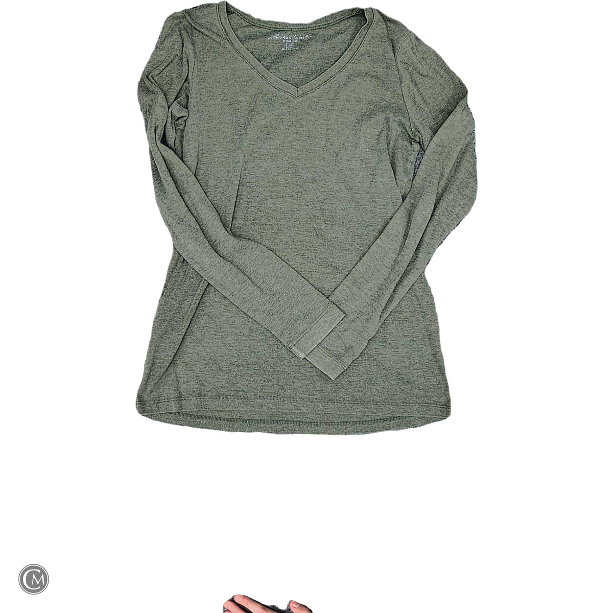 Top Ls Basic By Eddie Bauer In Green, Size: M image 1