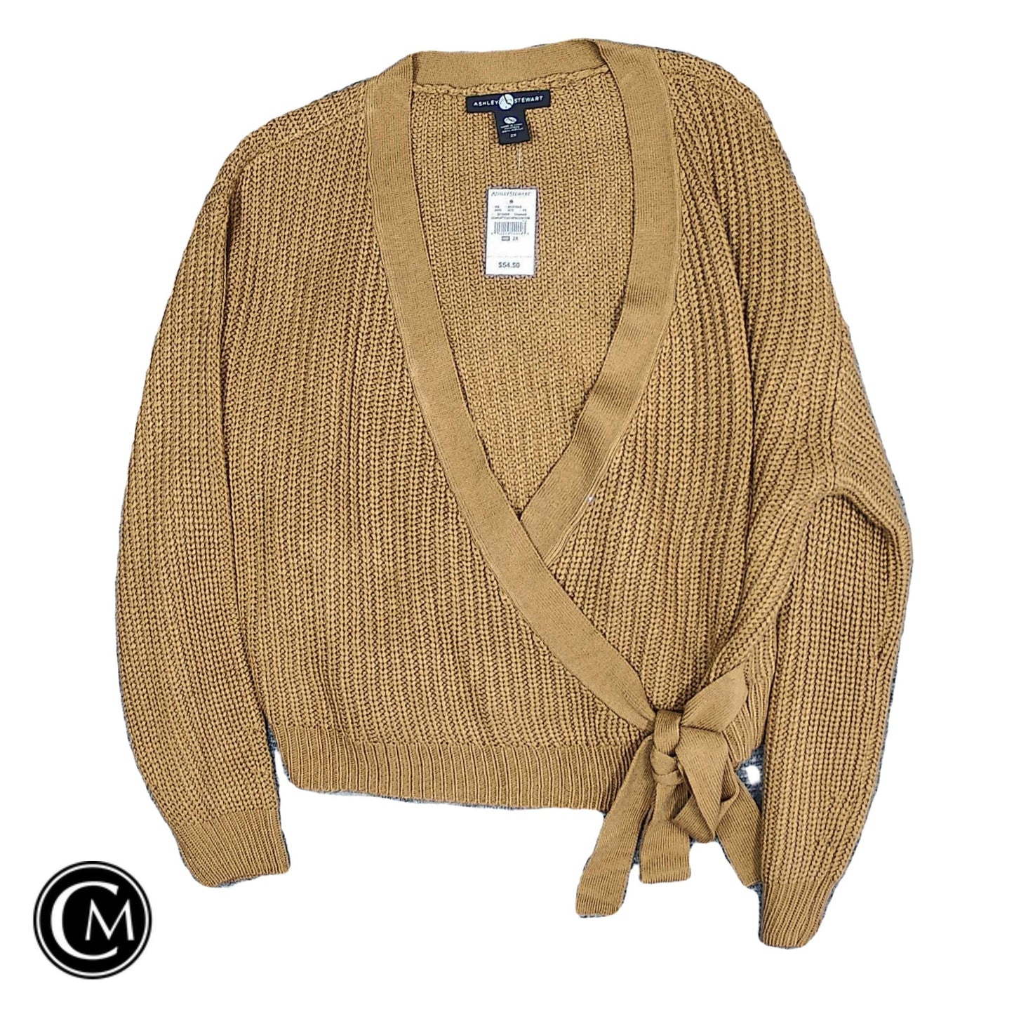 Sweater By Ashley Stewart In Tan, Size: 2x