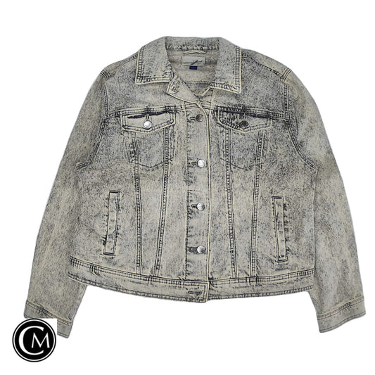 Jacket Denim By Universal Thread In Grey Denim, Size: L image 1