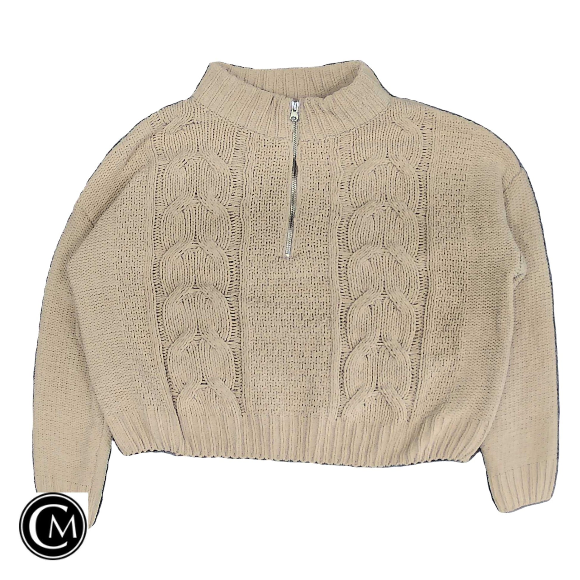 Sweater By Clothes Mentor In Tan, Size: L image 1