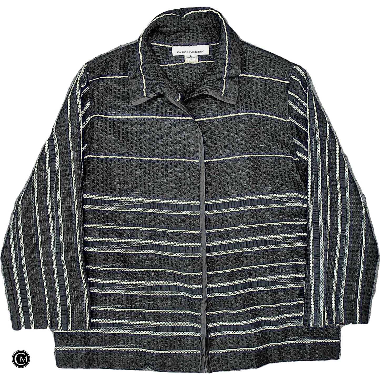 Jacket Other By Carol Rose In Black & White, Size: L