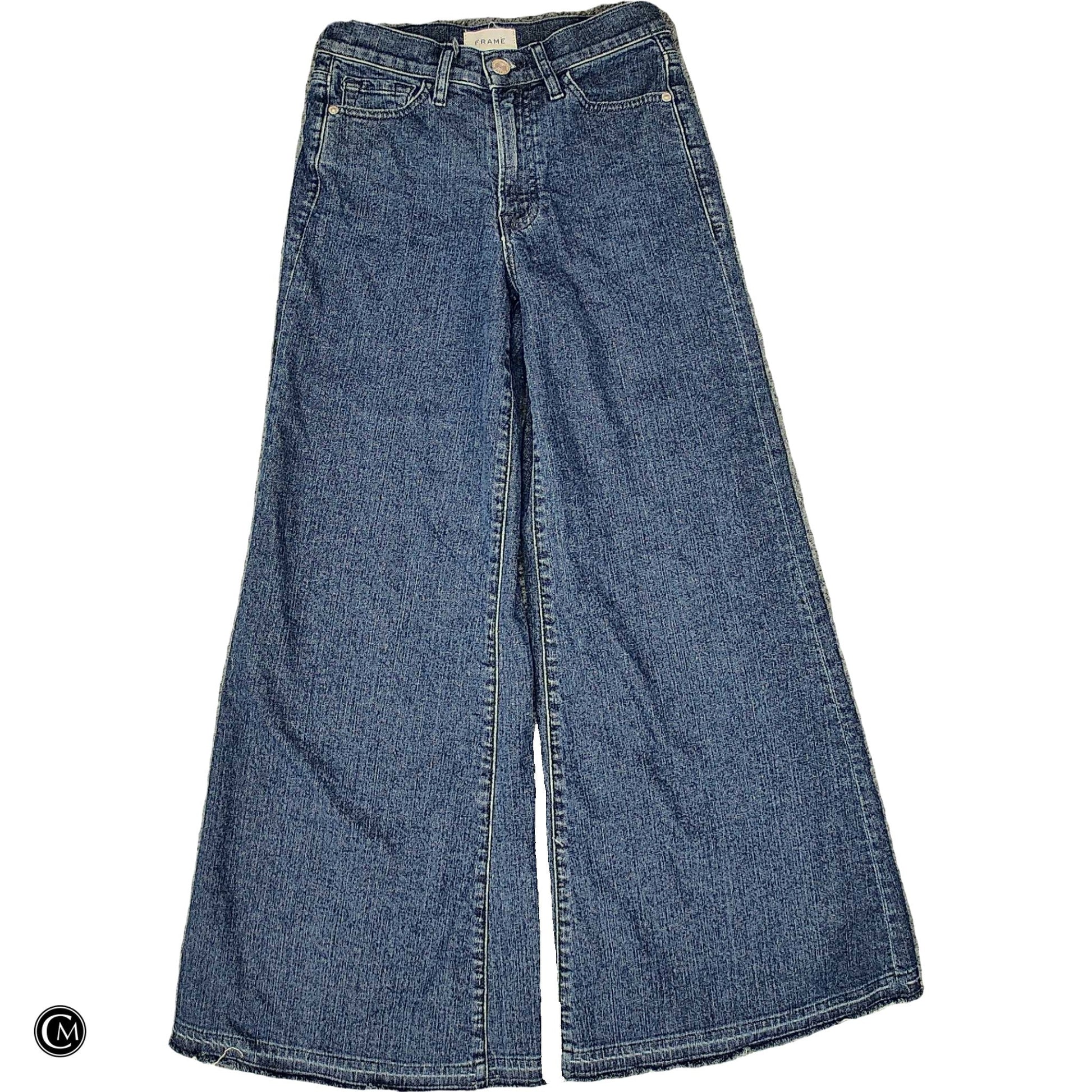 Jeans Flared By Frame In Blue Denim, Size: 2 image 1