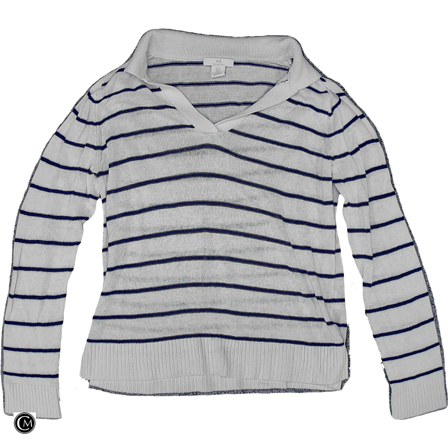 Top Ls Designer By Halston In Black & White, Size: L image 1