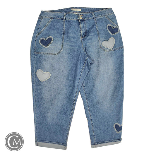 Jeans Straight By Cato In Blue Denim, Size: 22 image 1