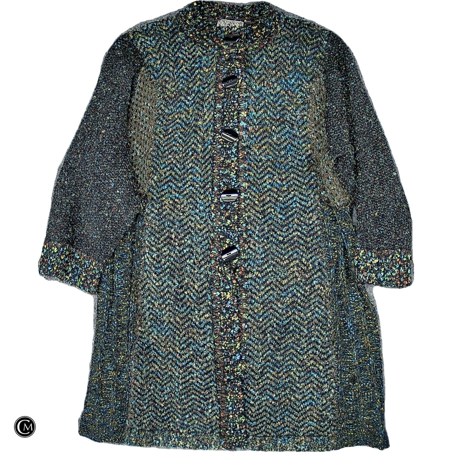 Dress Sweater By Curio In Black & Green, Size: 3x