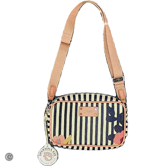 Crossbody Designer By Spartina In Blue & Cream, Size: Small