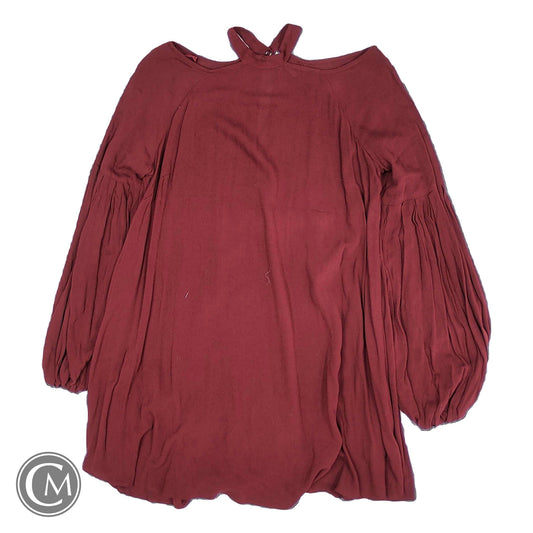 Tunic Ls By Free People In Maroon, Size: Xs