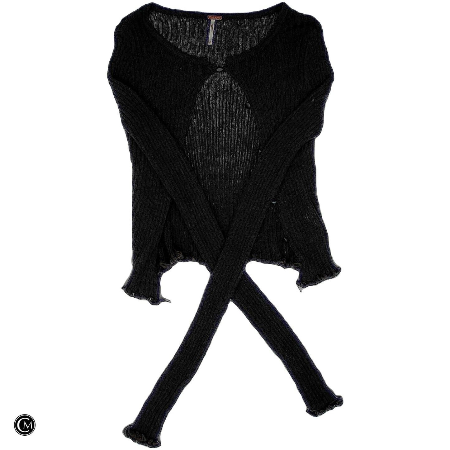 Sweater Cardigan By Free People In Black, Size: S