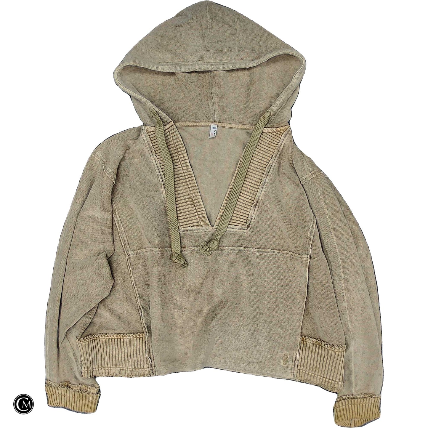 Sweatshirt Hoodie By Free People In Tan, Size: L