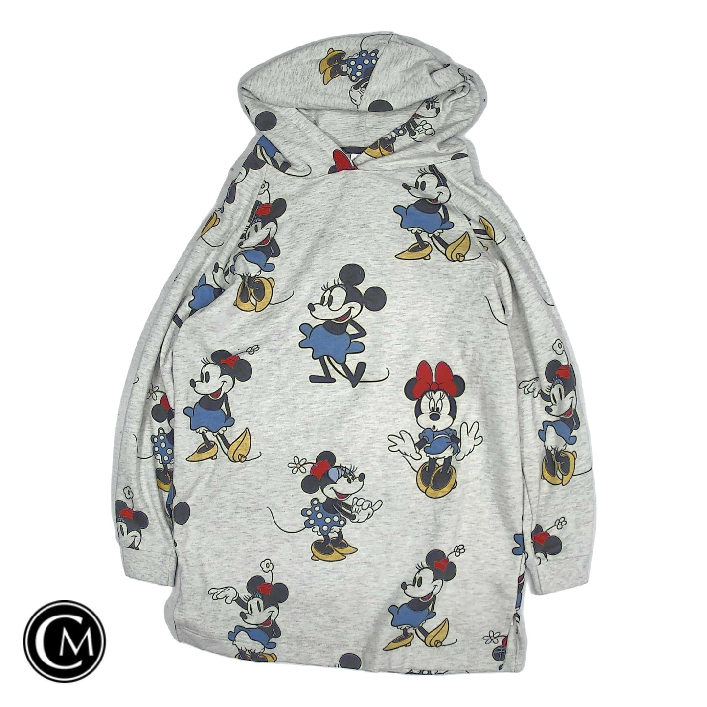 Sweatshirt Hoodie By Disney In Grey, Size: M