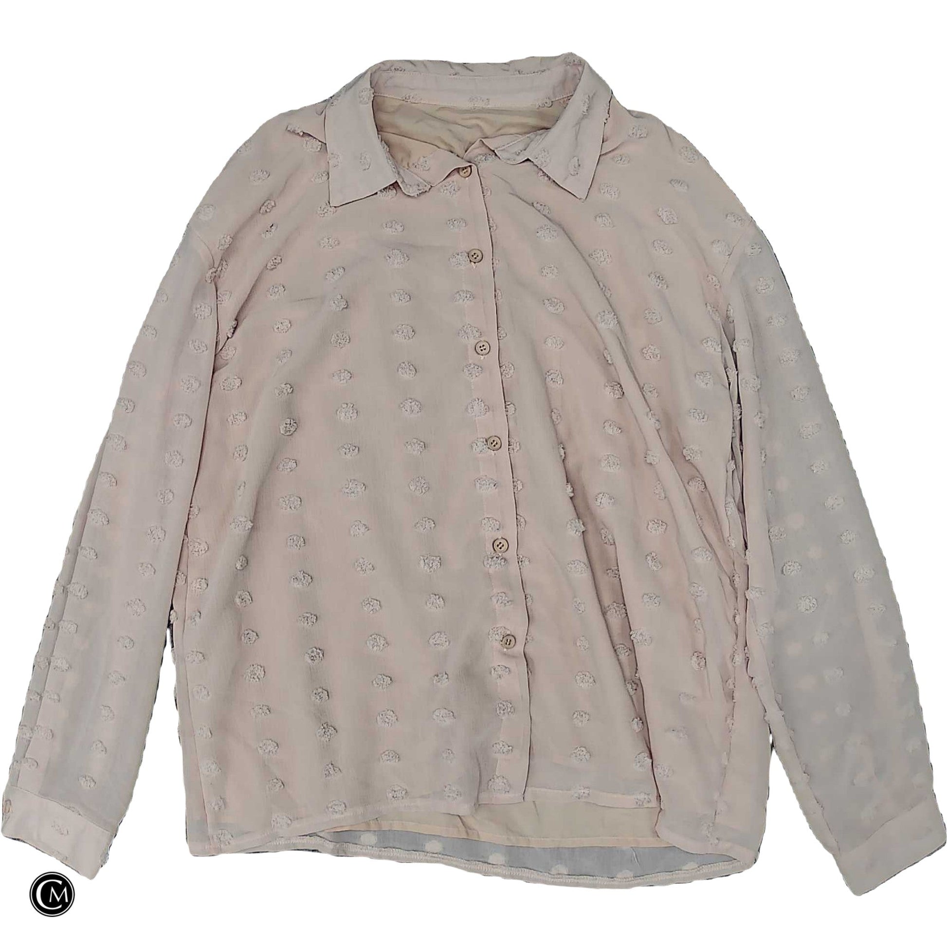Blouse Ls By Clothes Mentor In Pink, Size: L image 1