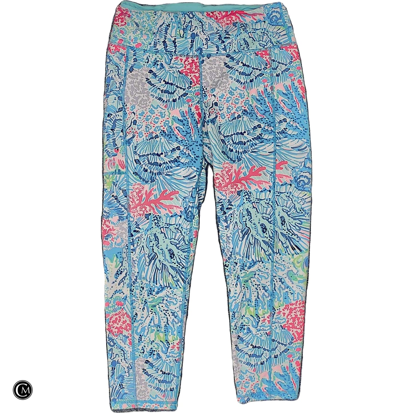 Pants Designer By Lilly Pulitzer In Blue & Pink, Size: L