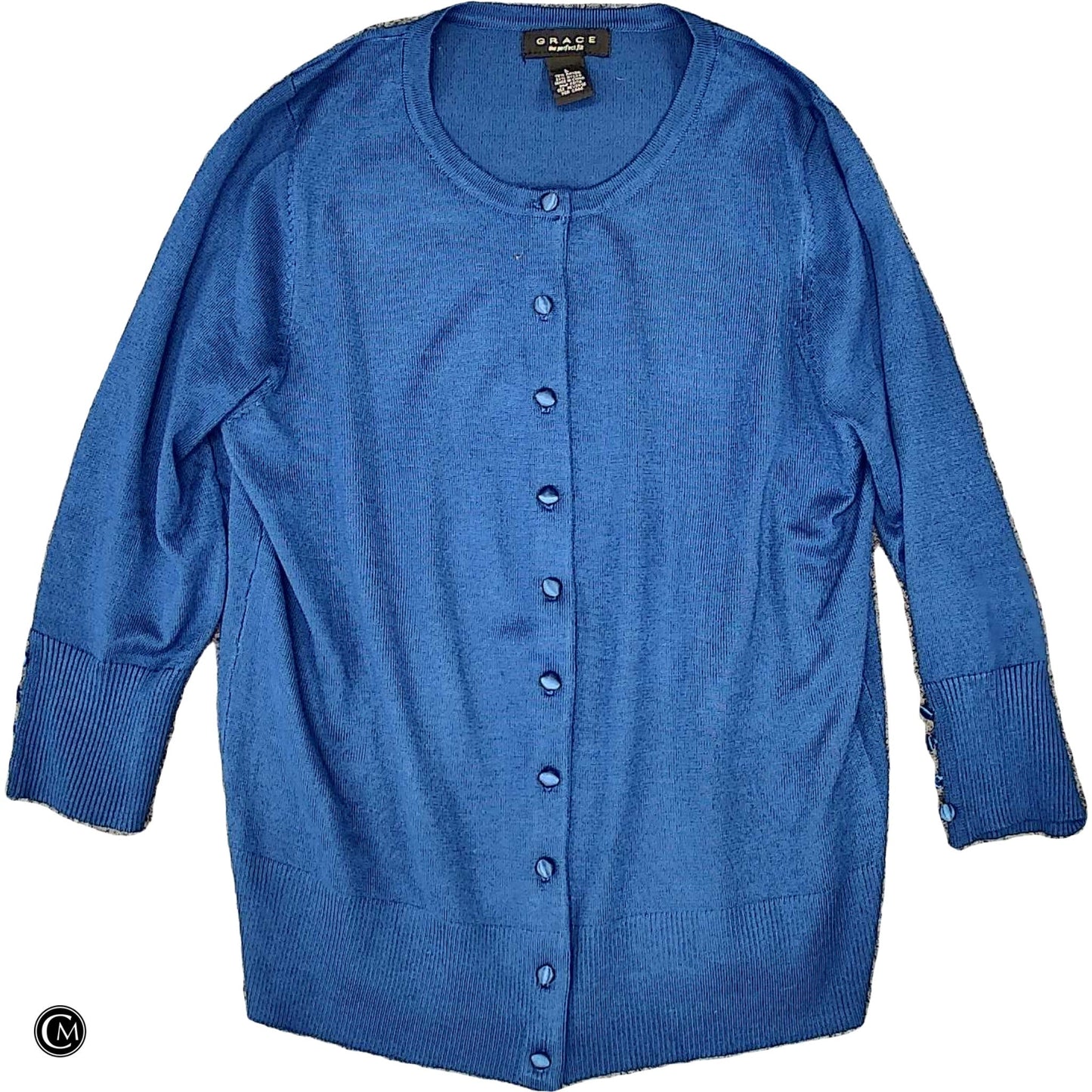 Cardigan By Grace In Blue, Size: L