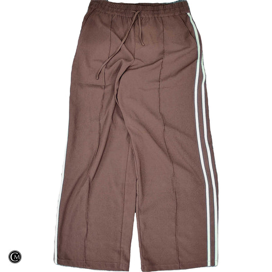 Pants Wide Leg By Z Supply In Brown & White, Size: L image 1