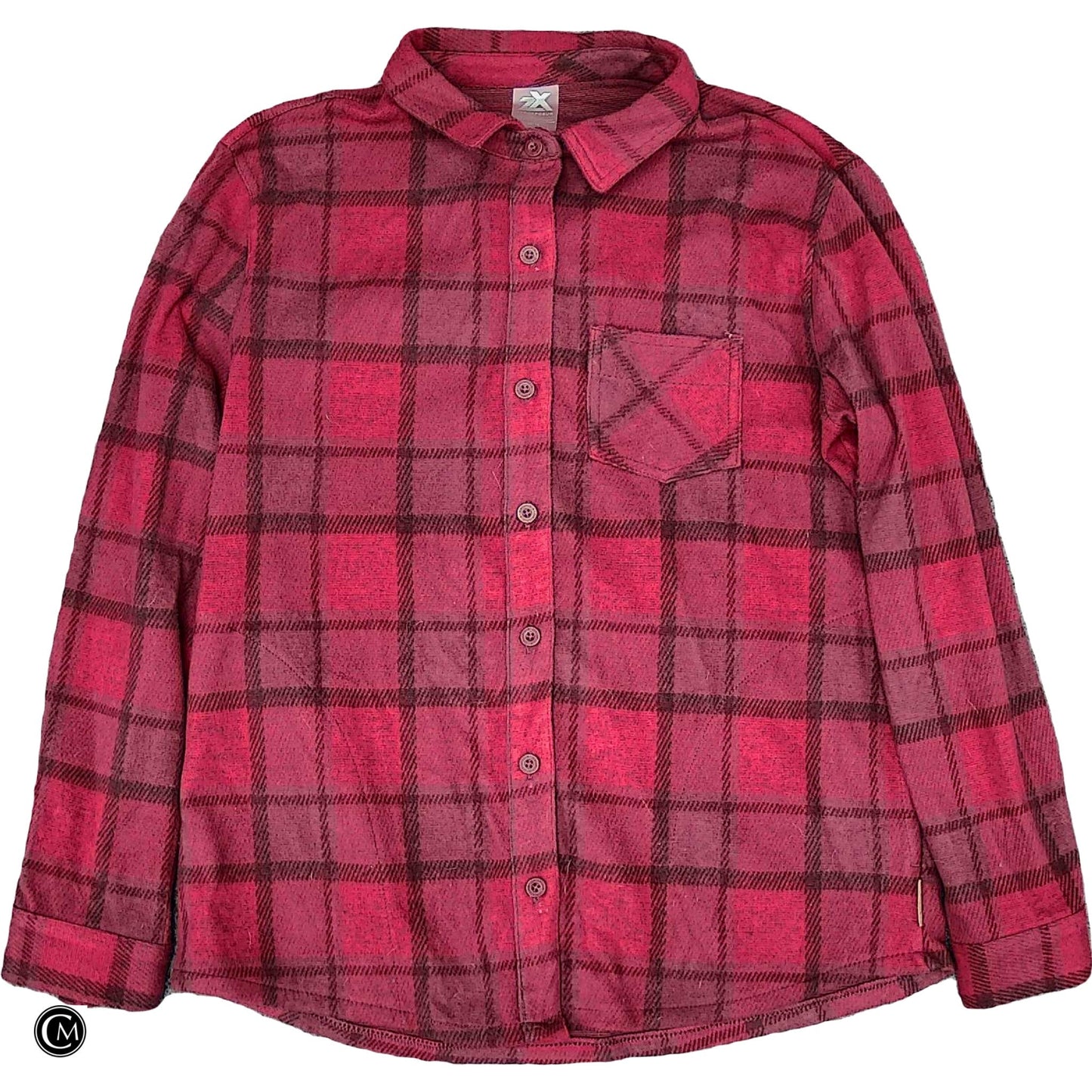 Top Ls By Zeroxposur In Plaid Pattern, Size: M