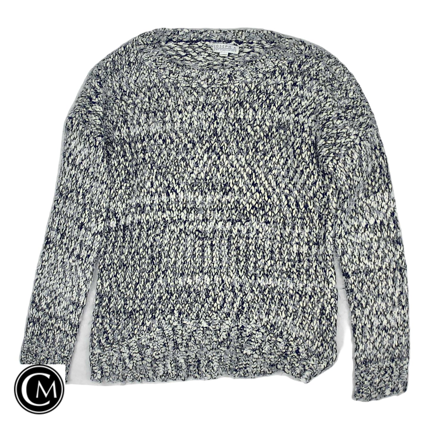 Sweater By Joseph A. In Black & White, Size: M