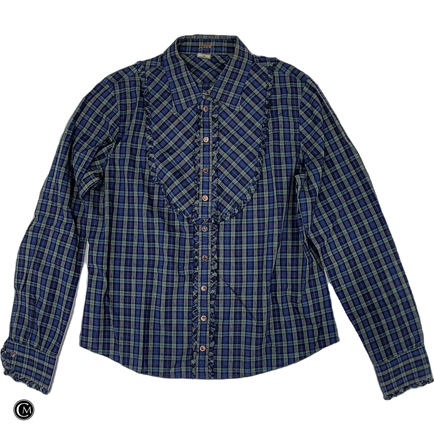 Top Ls By J. Crew In Blue & Green, Size: M