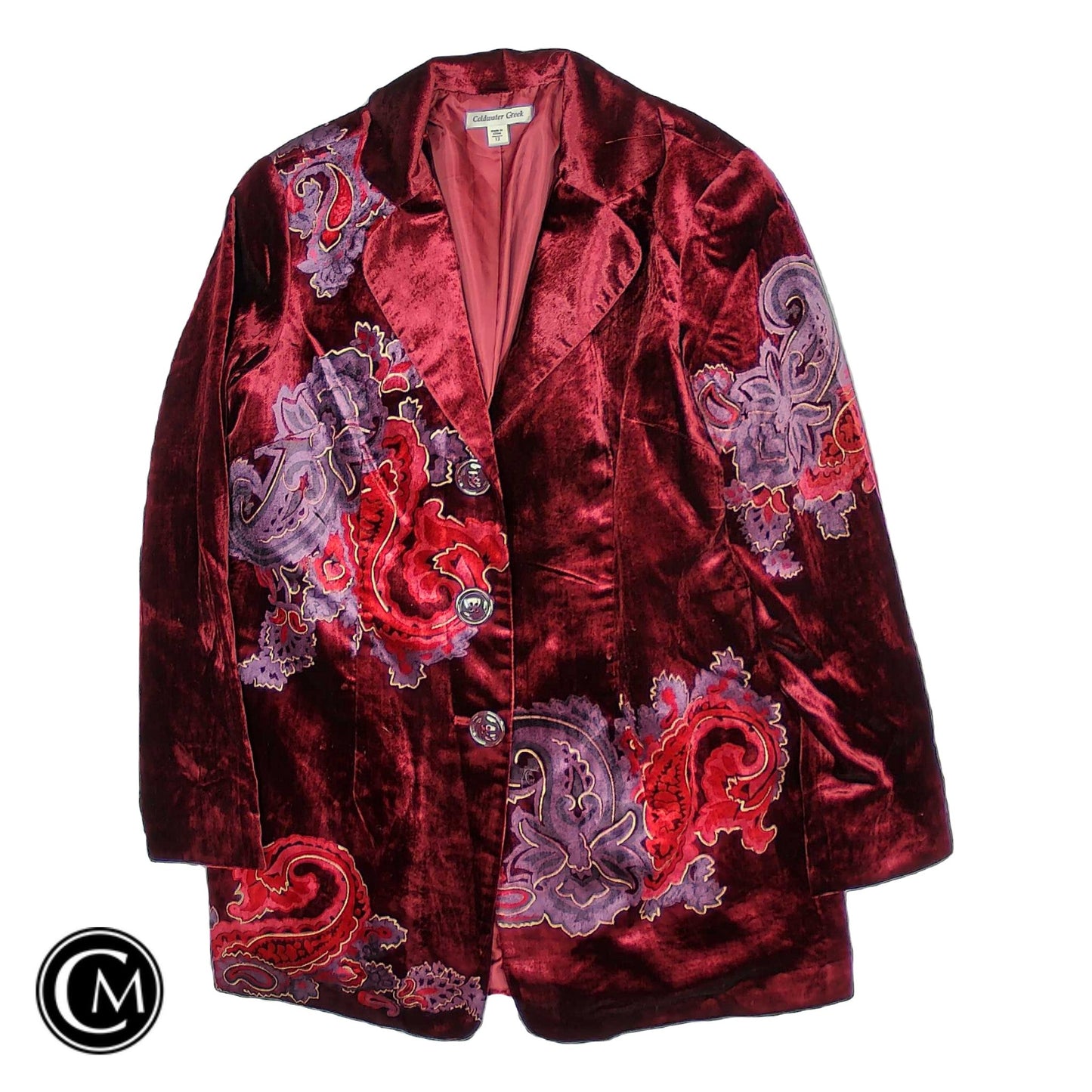 Blazer By Coldwater Creek In Maroon, Size: 12