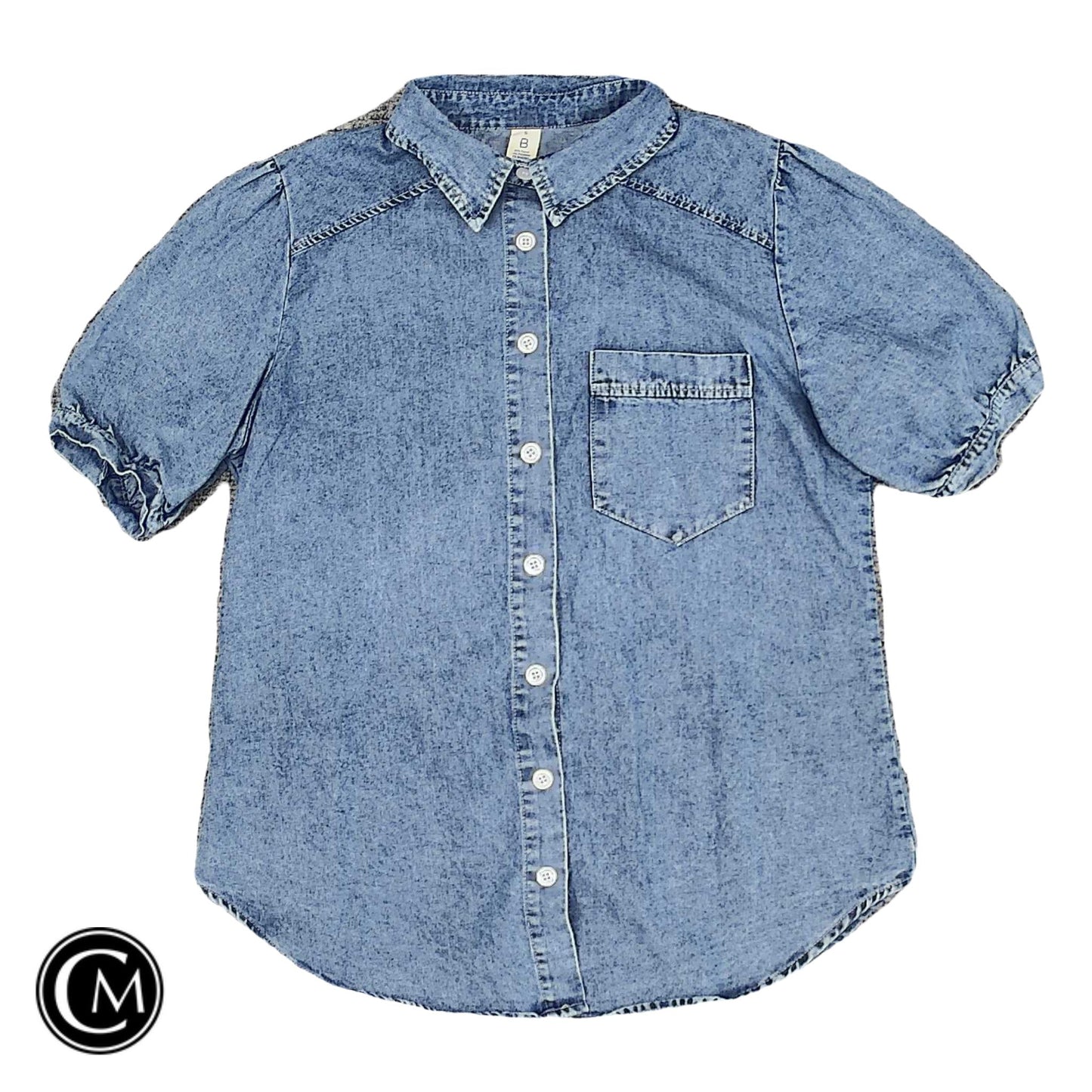 Top Ss By Betabrand In Blue Denim, Size: S