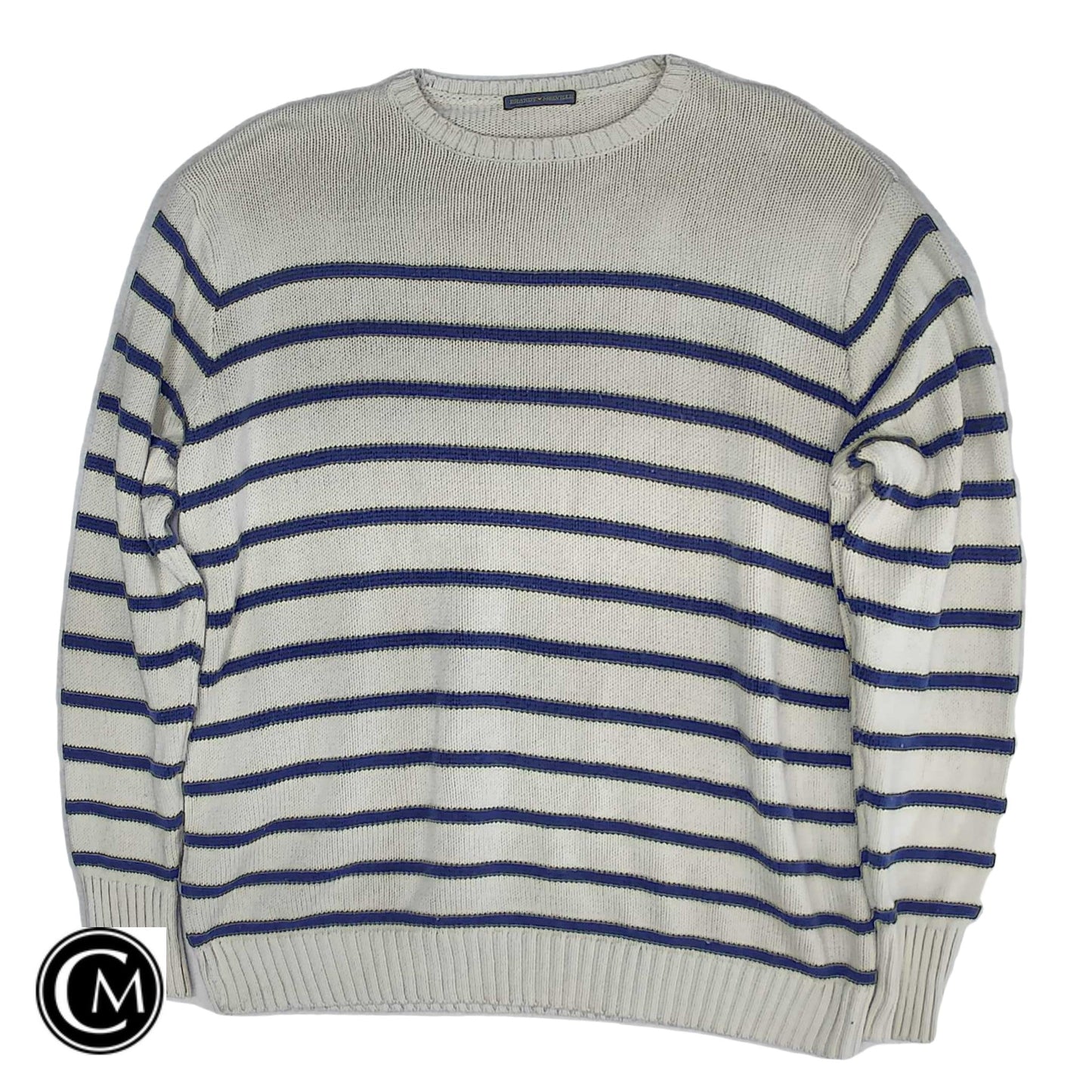 Sweater By Brandy Melville In Blue & Cream, Size: Xl