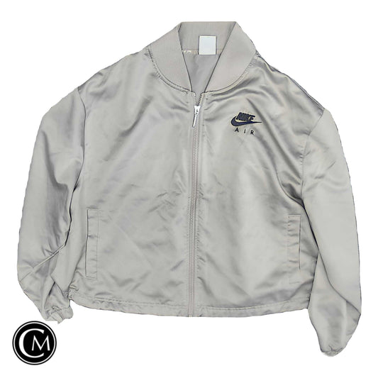 Athletic Jacket By Nike In Grey, Size: 1x