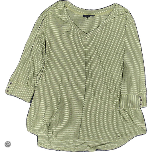 Top 3/4 Sleeve By Jane And Delancey In Green, Size: 3x image 1