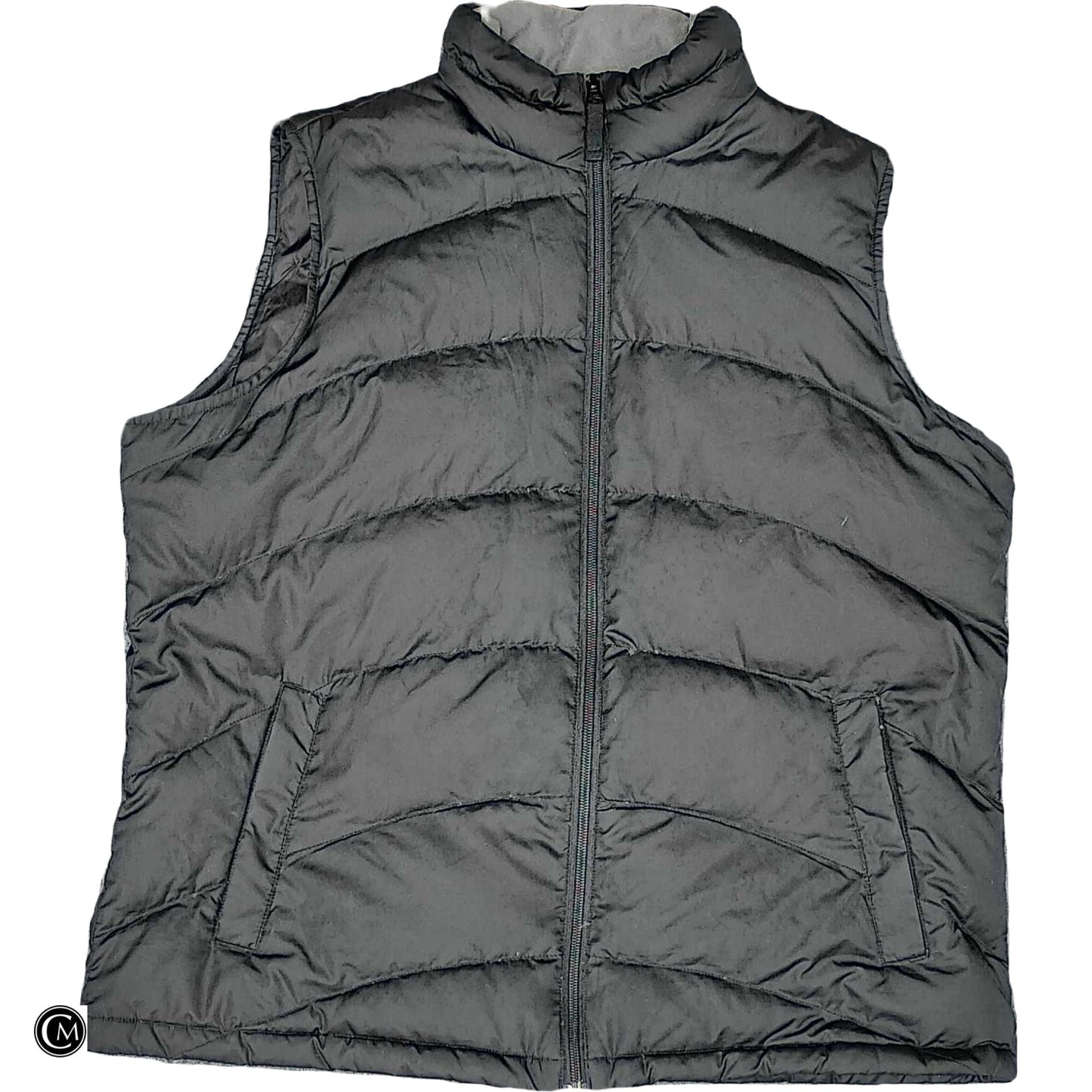 Vest Puffer & Quilted By Lands End In Black, Size: L
