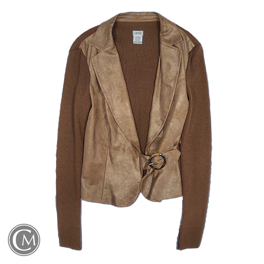 Sweater Cardigan By Cache In Brown, Size: L image 1