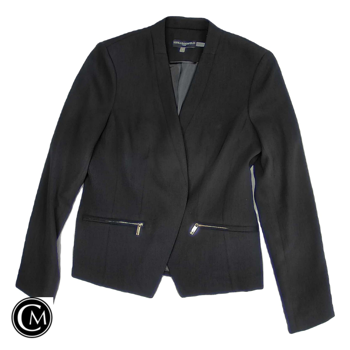 Blazer By Karl Lagerfeld In Black, Size: 4
