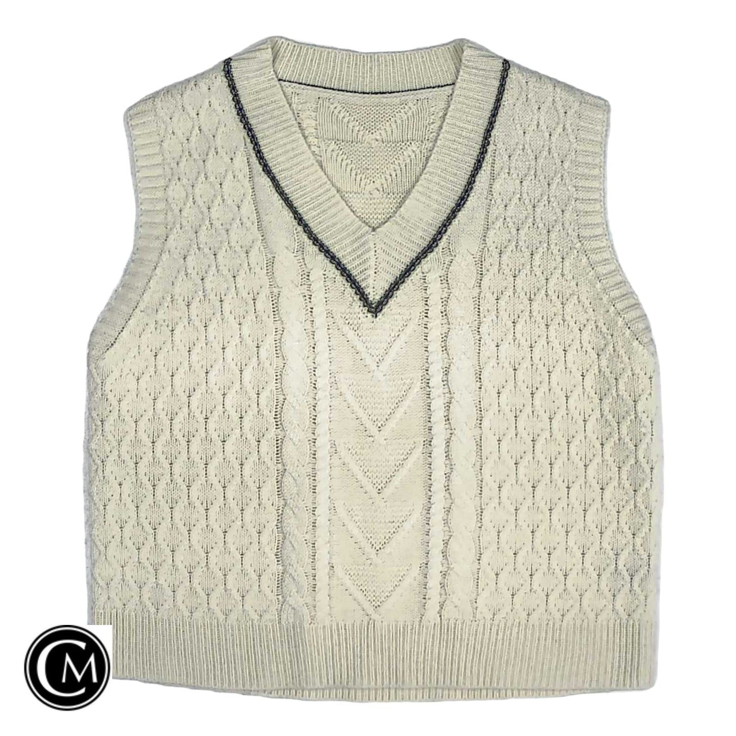 Vest Sweater By Shein In Cream, Size: M
