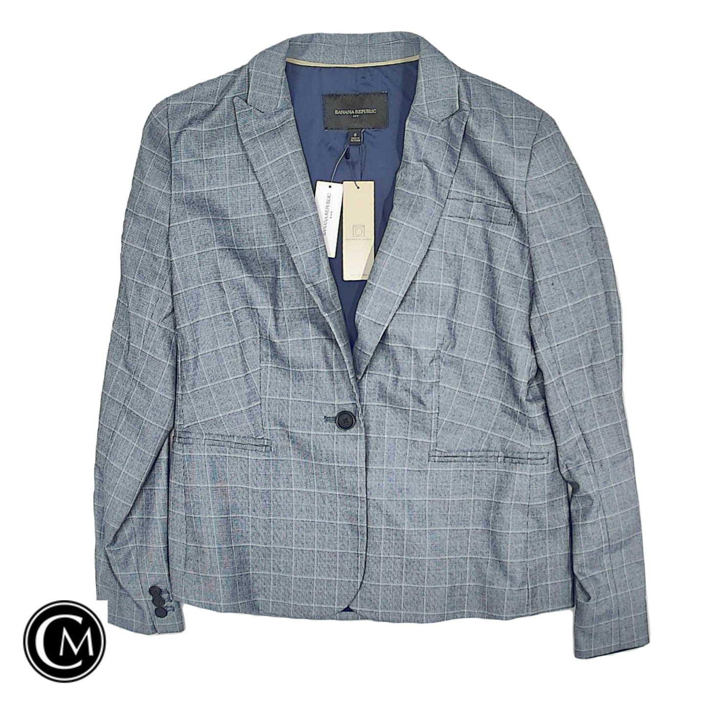 Blazer By Banana Republic In Blue, Size: 8