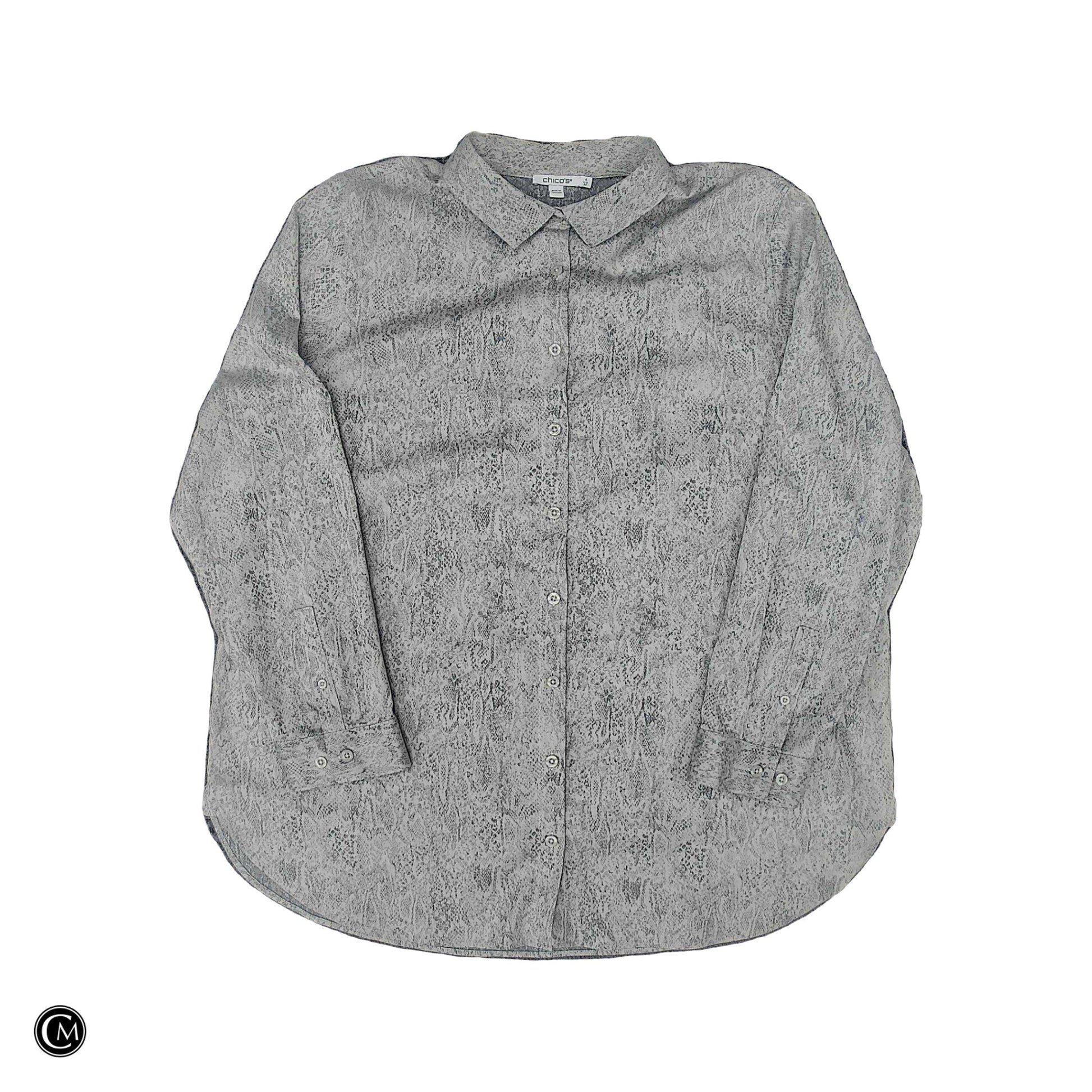 Top Ls By Chicos In Grey, Size: 1x image 1