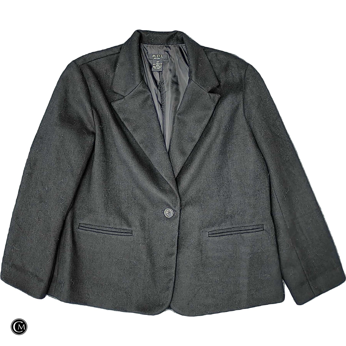 Blazer By M.D.L. New York In Black, Size: Lp