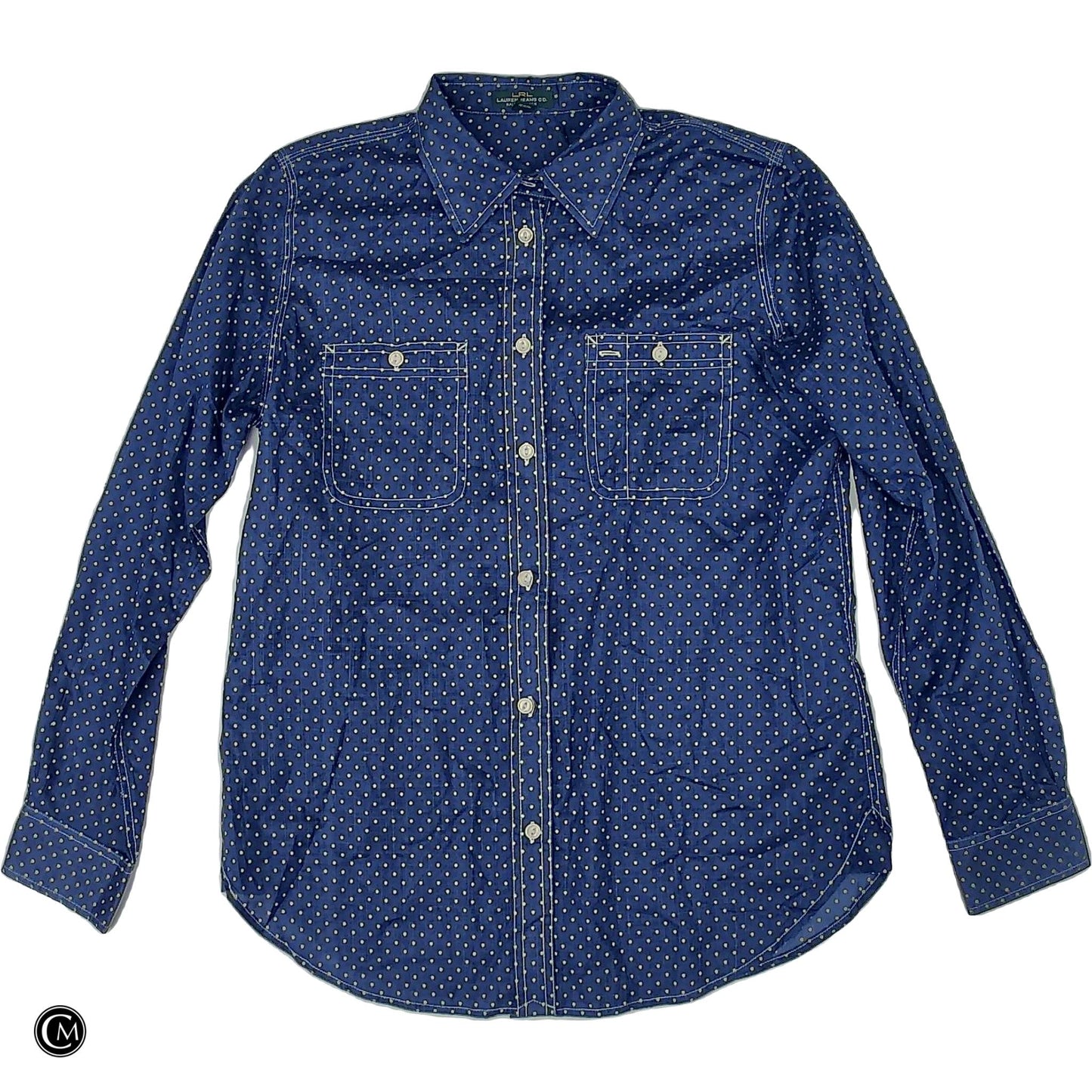 Top Ls By Lauren Jeans Co In Polkadot Pattern, Size: M