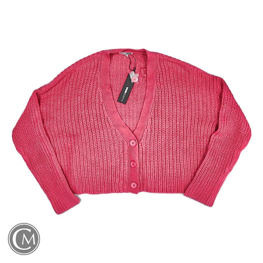 Sweater Cardigan By Fashion Nova In Pink, Size: Xl