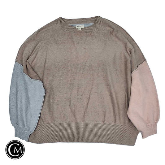 Sweater By Bibi In Brown & Grey, Size: M image 1