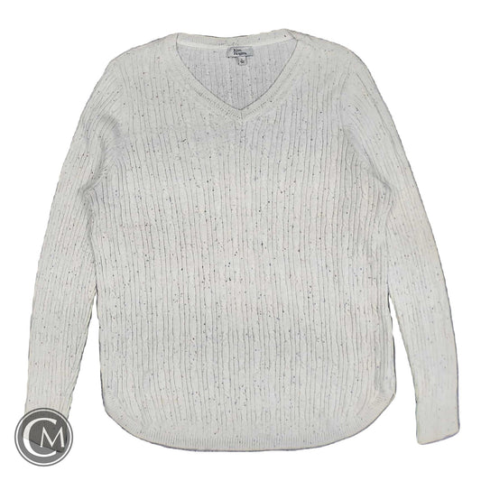 Sweater By Kim Rogers In White, Size: L