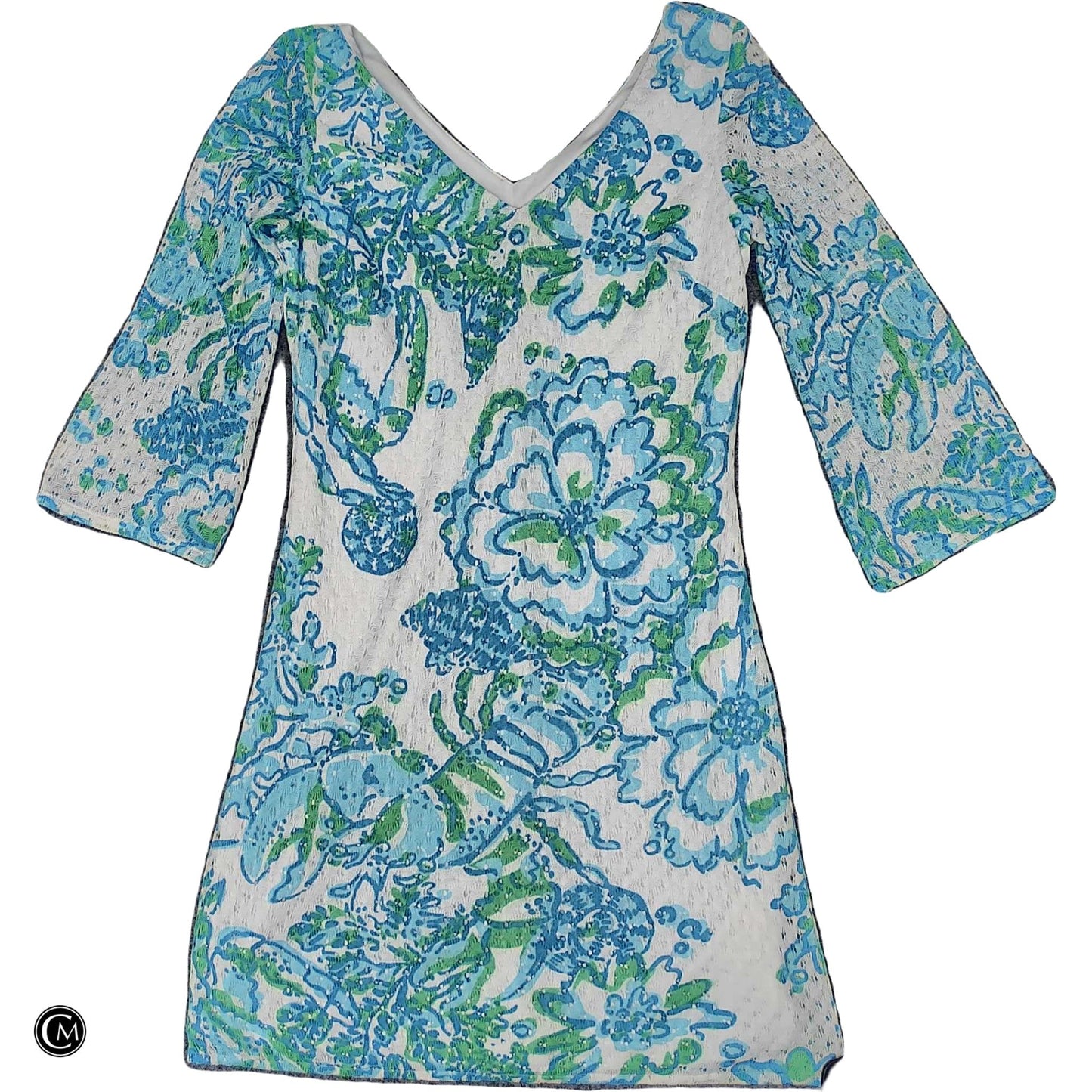 Dress Designer By Lilly Pulitzer In Blue & White, Size: S