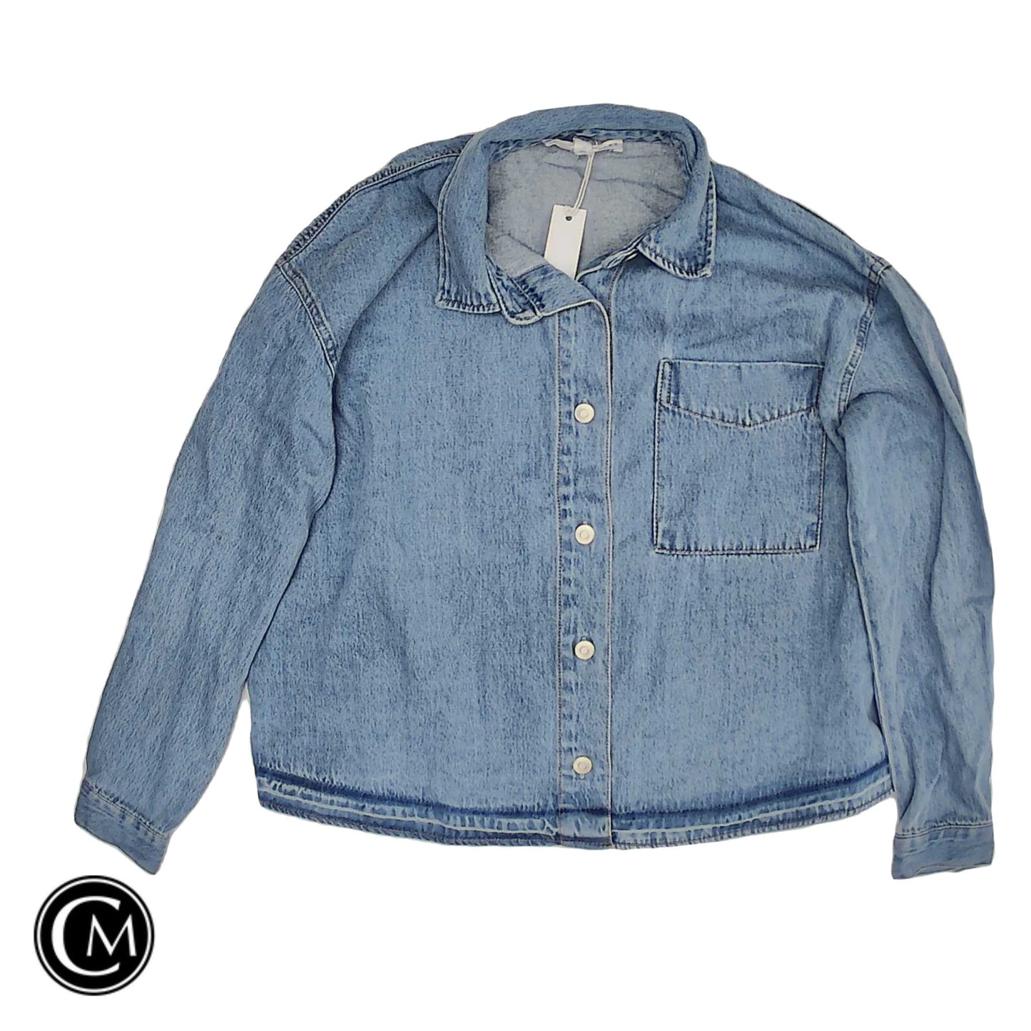 Jacket Shirt By Jane And Delancey In Blue, Size: M