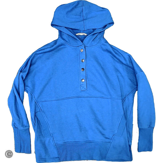 Sweatshirt Hoodie By Zenana In Blue, Size: S