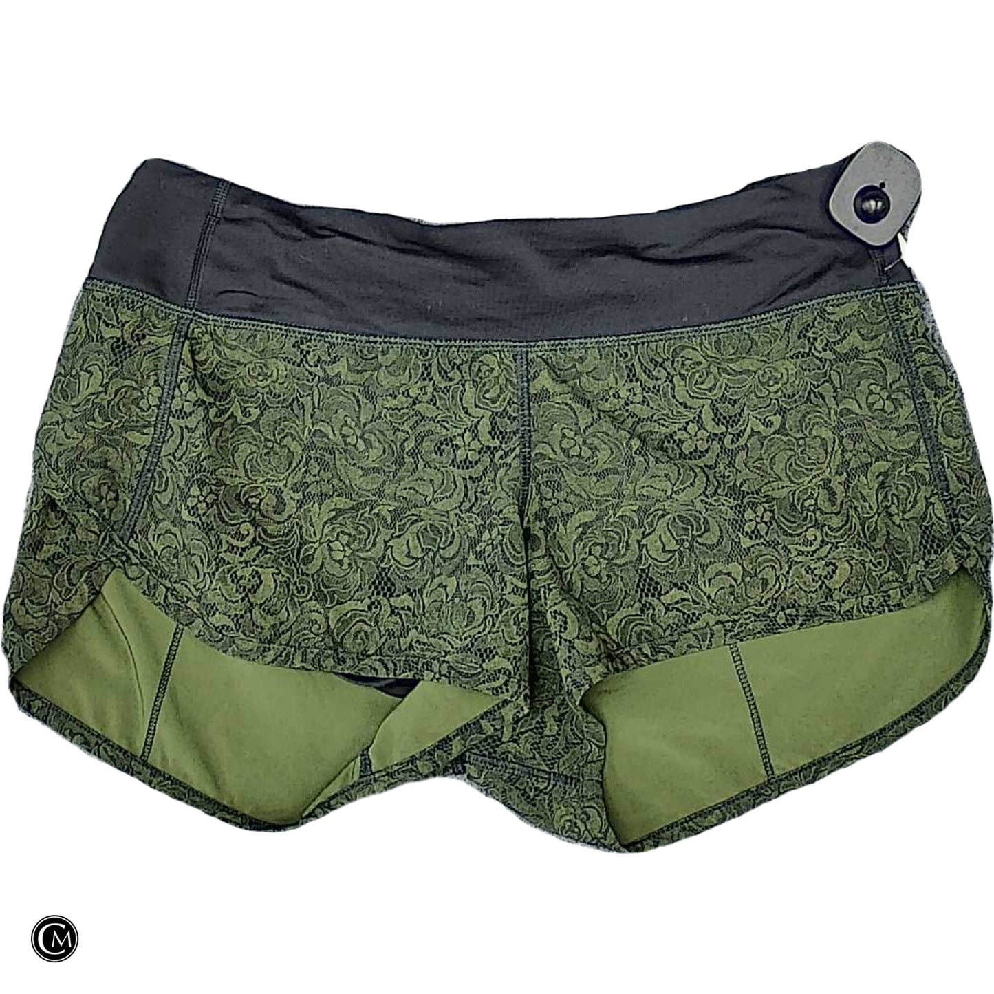Athletic Shorts By Lululemon In Black & Green, Size: S