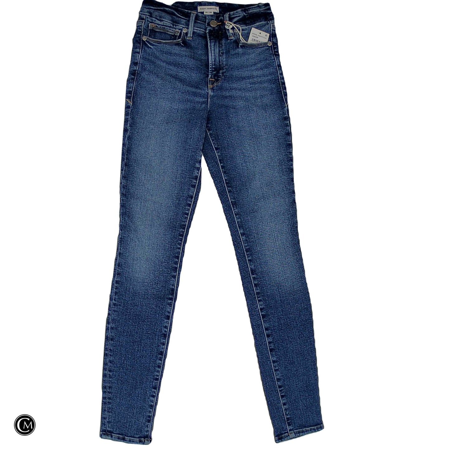 Jeans Skinny By Good American In Blue Denim, Size: 0